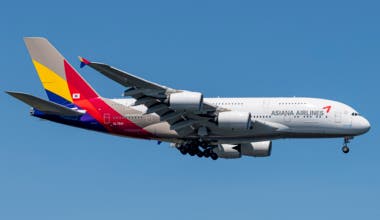 Asiana Airlines, Airbus A380, Frankfurt, Los Angeles