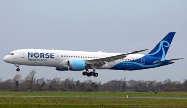 B787-9 OE-LNM Landing