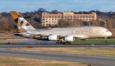 Etihad Airways, Airbus A380, Return