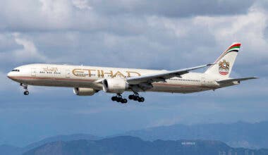 Etihad Airways Boeing 777-3FX(ER) A6-ETR