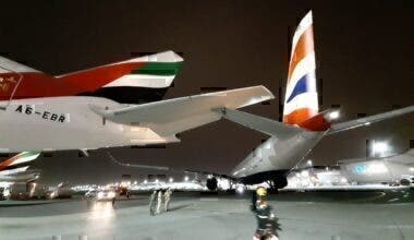 British Airways, Airbus A350, Collision