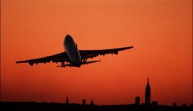Japan Airlines Boeing 747 Sunset Getty