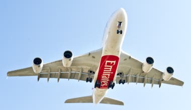 Emirates, Airbus A380, Return