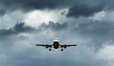 British Airways A320 moody sky