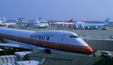 Japan, Tokyo, Narita Airport With Boeing 747 Airplanes