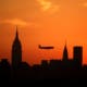 Sunset over Manhattan, New York.