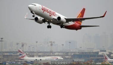 SpiceJet take-off in the UK