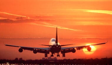 Boeing 747 Heathrow Sunset Getty