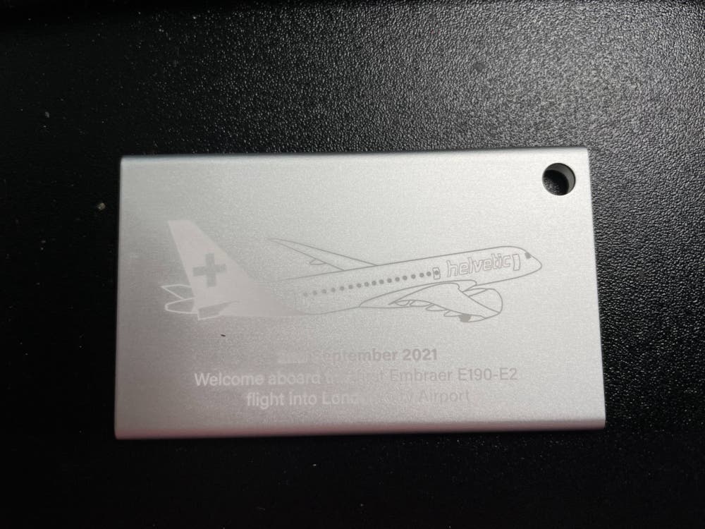 Helvetic first E2 flight to LCY