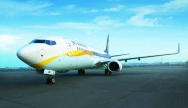 Jet Airways aircraft on tarmac