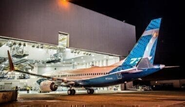 The first MAX 7 emerges from the paint hangar.