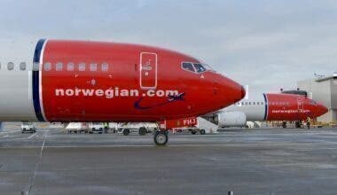 NAS B737-800 at airport gate